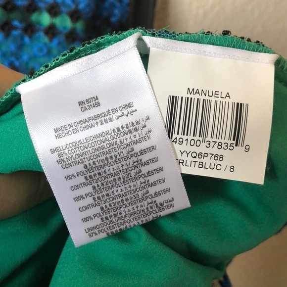 BCBGMaxAzria Manuela Strapless Embroidered Dress 8 - Picture 7 of 8